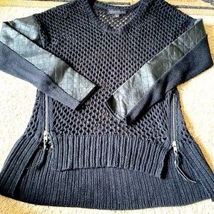 Black Rock & Republic Asymmetrical See Thru Knit Sweater